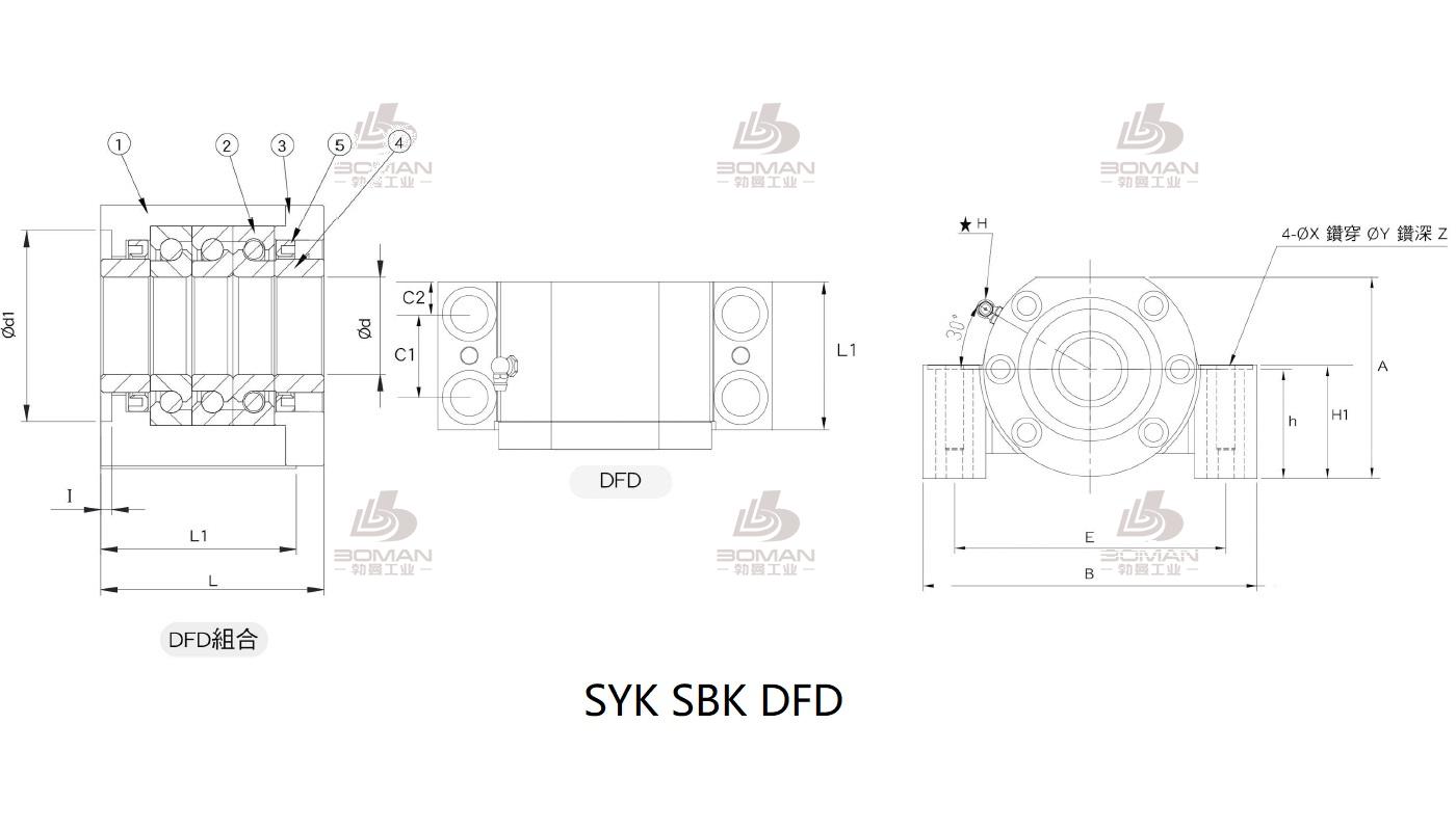 SYK LK08 syk丝杆支撑座3d